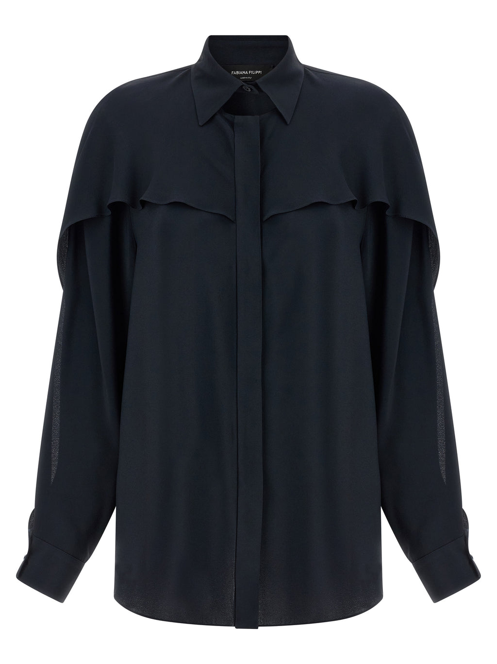 Fabiana Filippi Blue Acetate Blouse