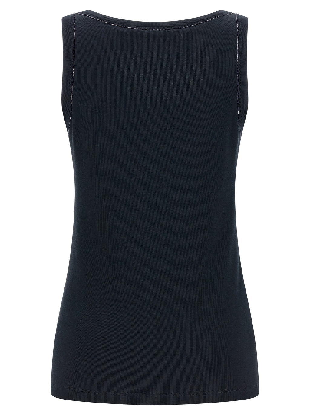 Fabiana Filippi Blue Cotton Sleeveles T-Shirt