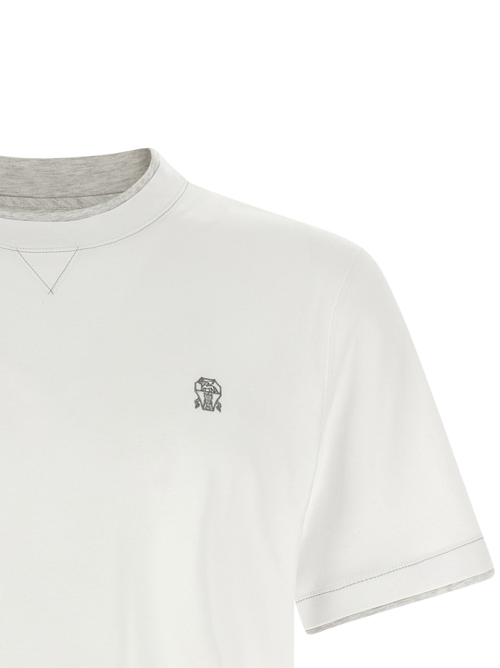 Brunello Cucinelli White Cotton T-Shirt