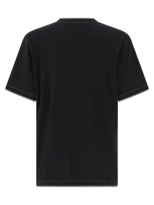 Brunello Cucinelli Schwarzes Baumwoll-T-Shirt