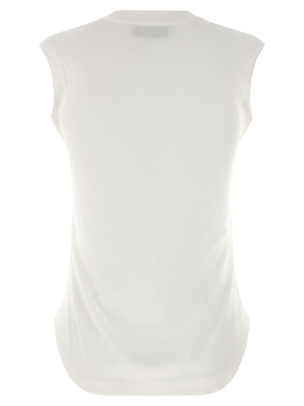The Attico White Cotton Sleeveles T-Shirt