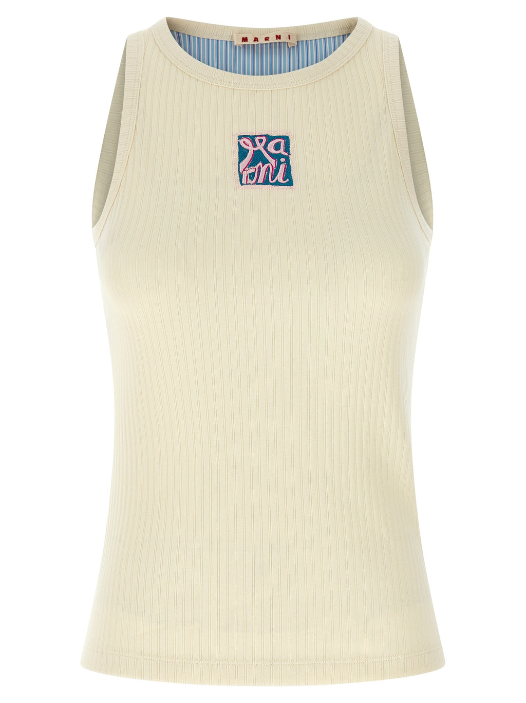 Marni Beige Cotton Tank Tops