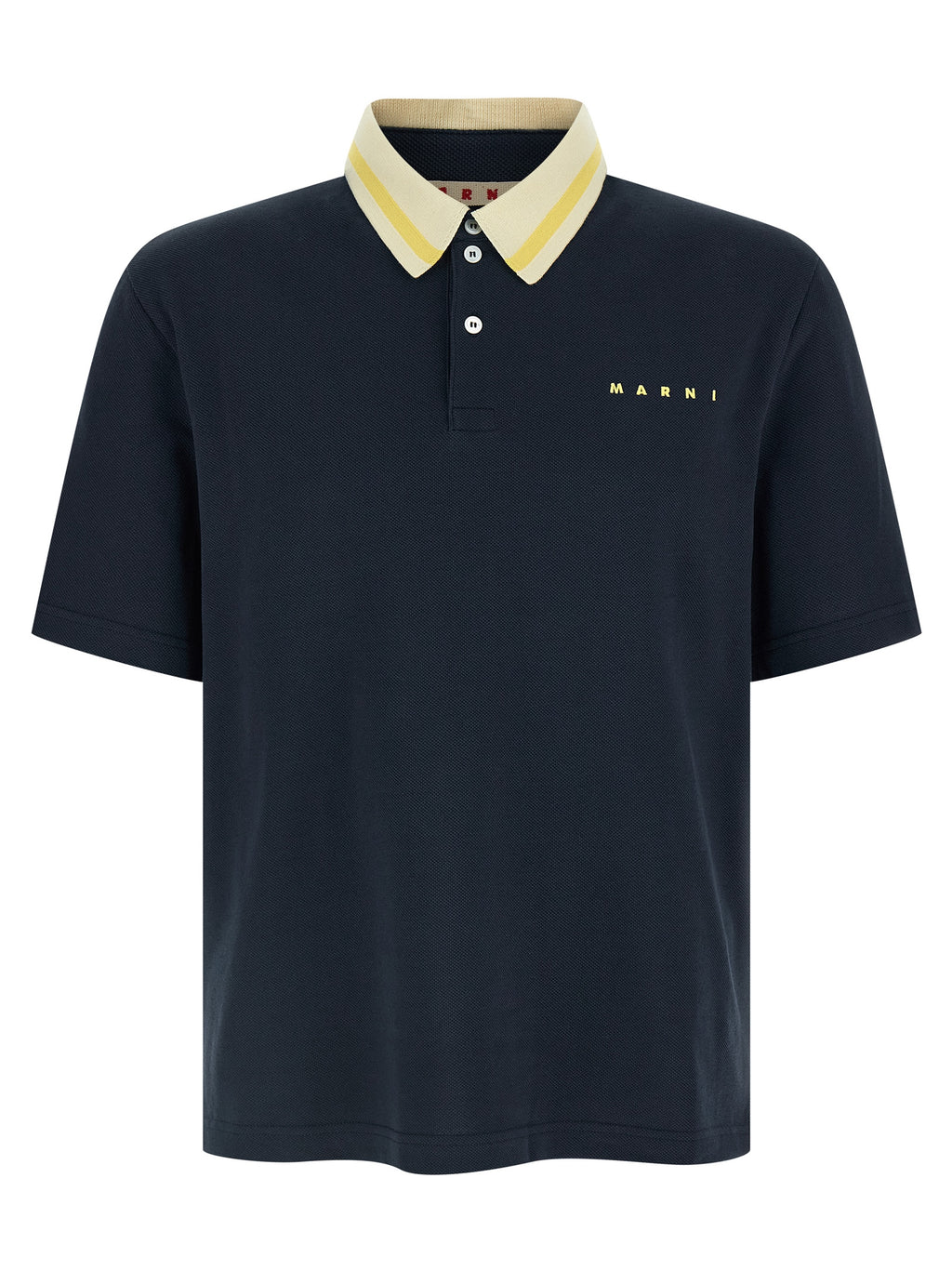 Marni Blue Cotton Polo Shirt
