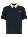 Marni Blue Cotton Polo Shirt