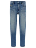 Diesel Blue Cotton Straight-Leg Jeans
