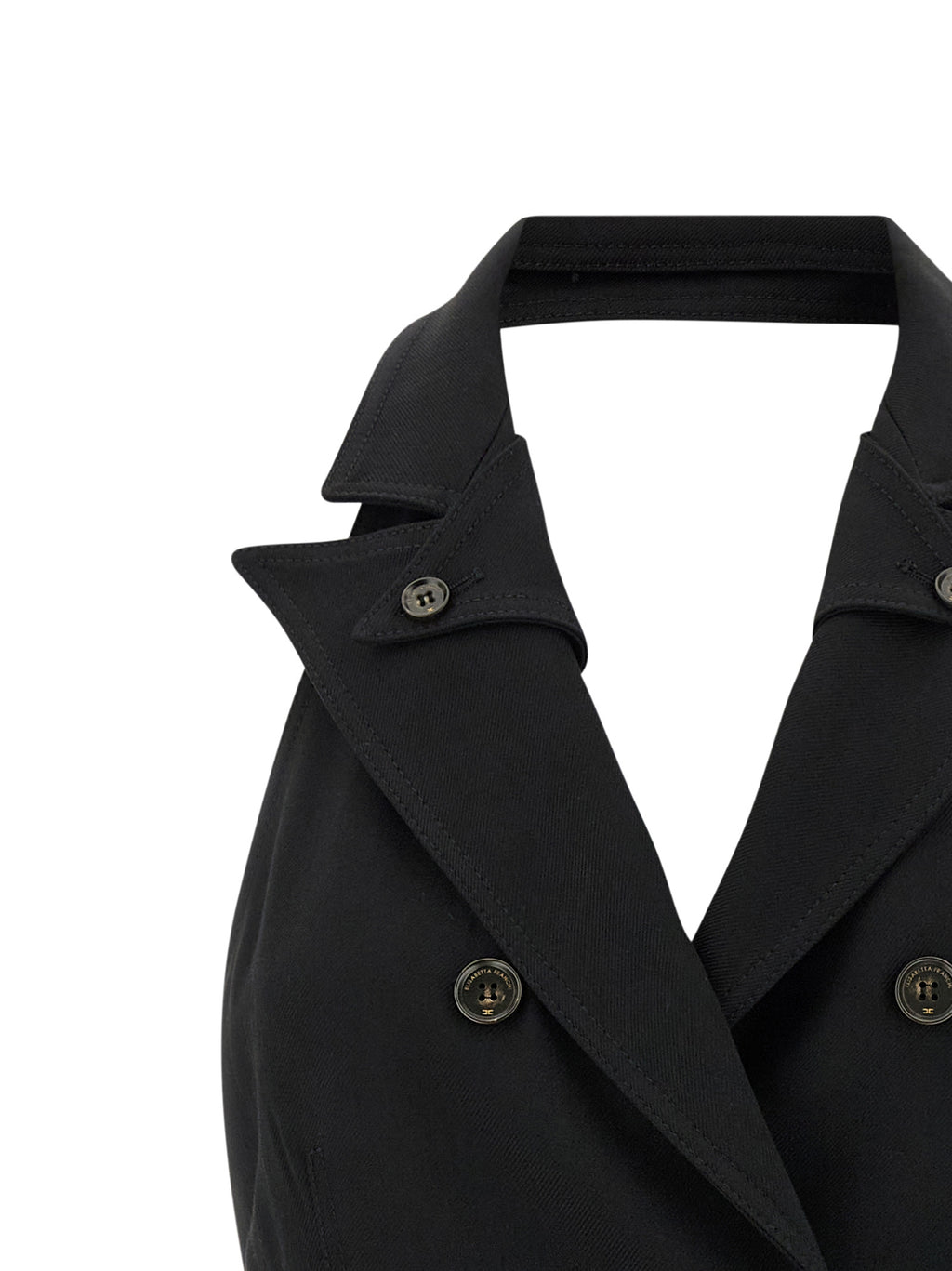 Elisabetta Franchi Black Viscose Short Dress