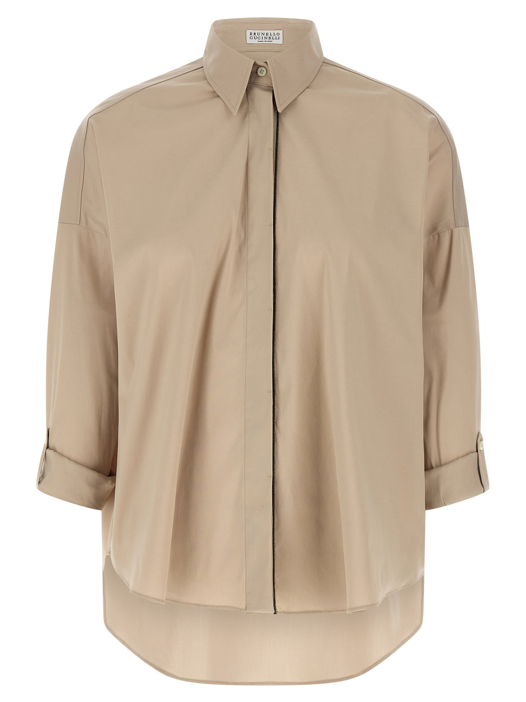 Brunello Cucinelli Beige Cotton Blouse