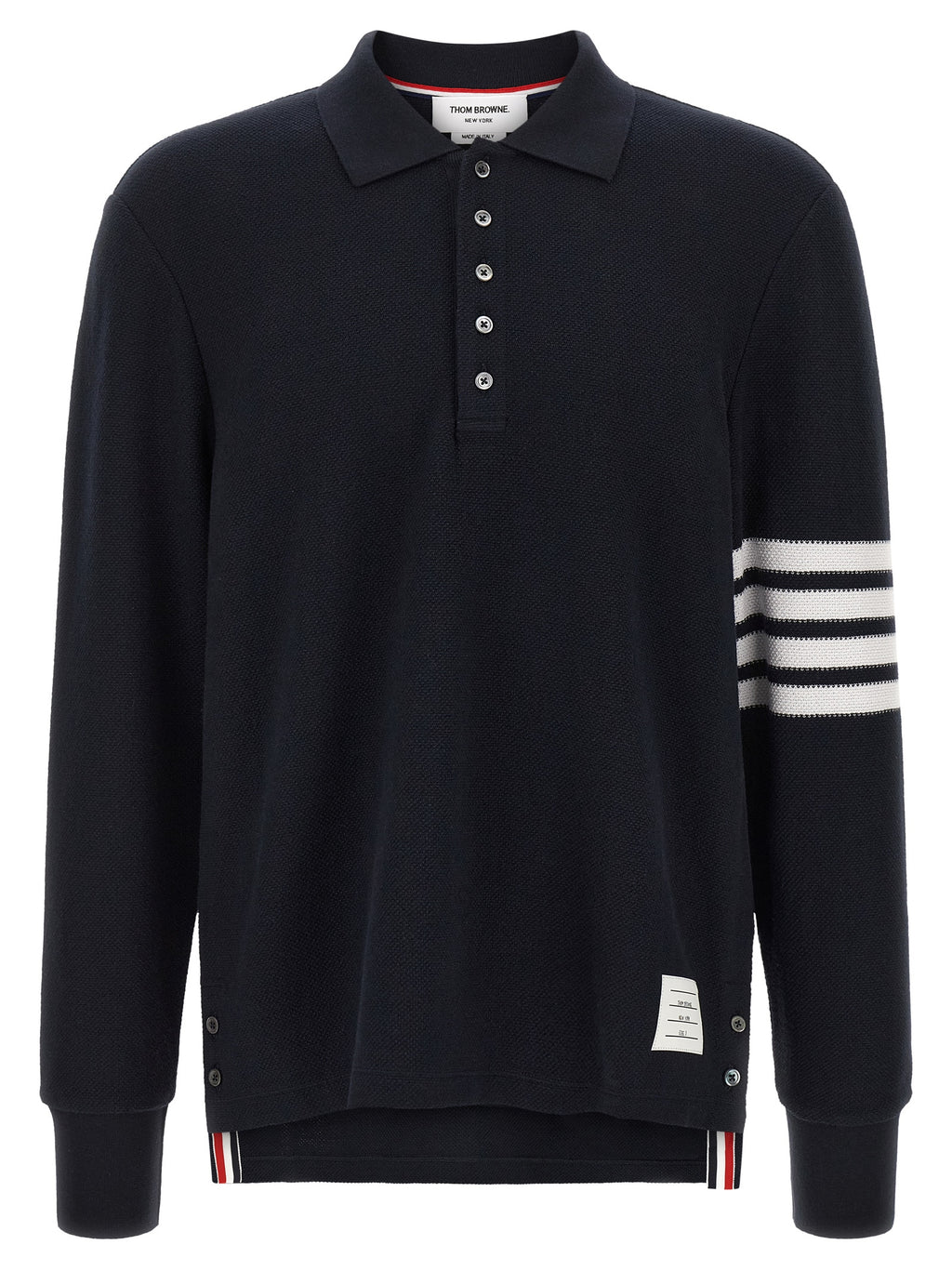 Thom Browne Blue Cotton Polo Shirt