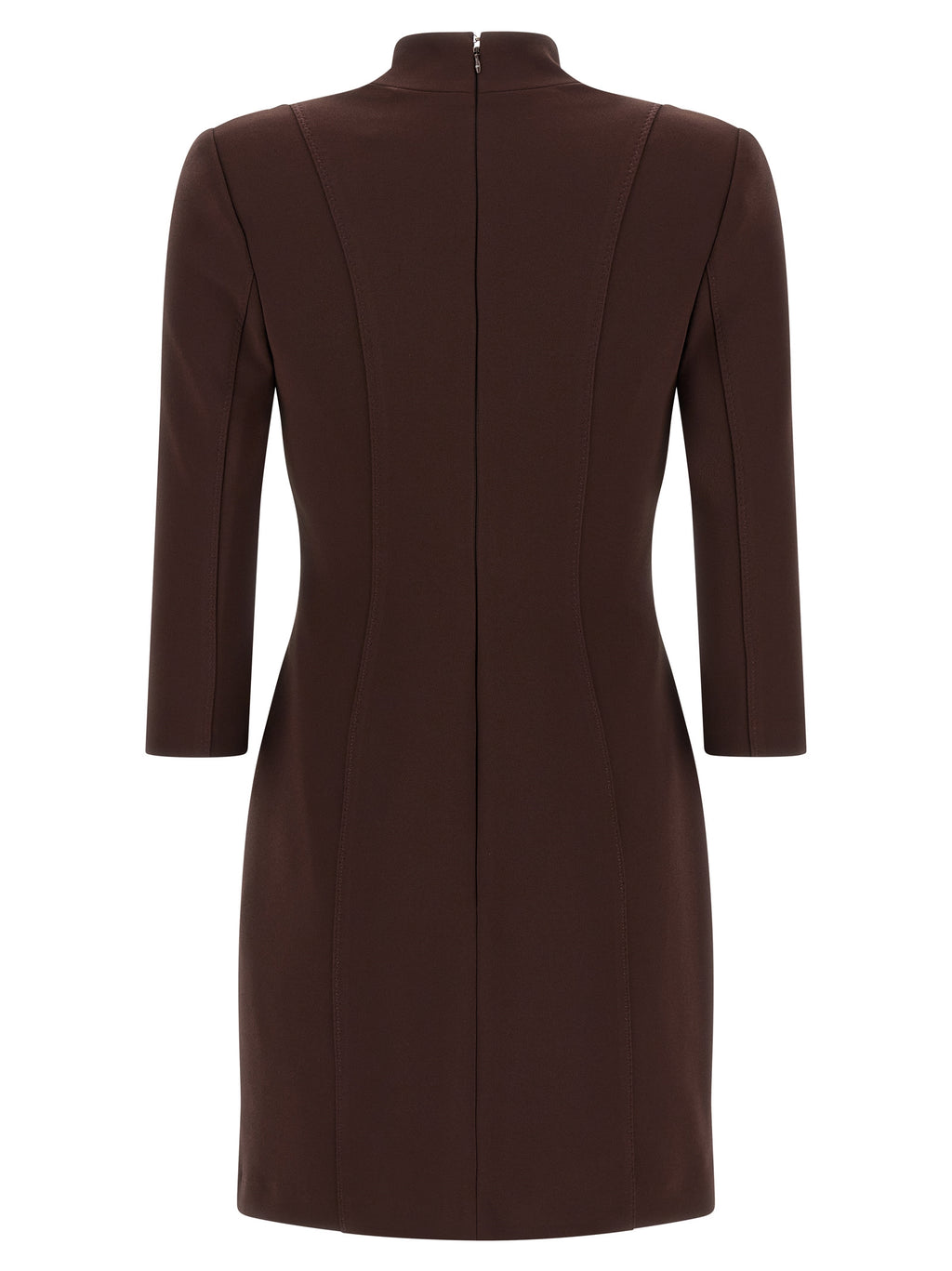 Elisabetta Franchi Brown Polyester Short Dress