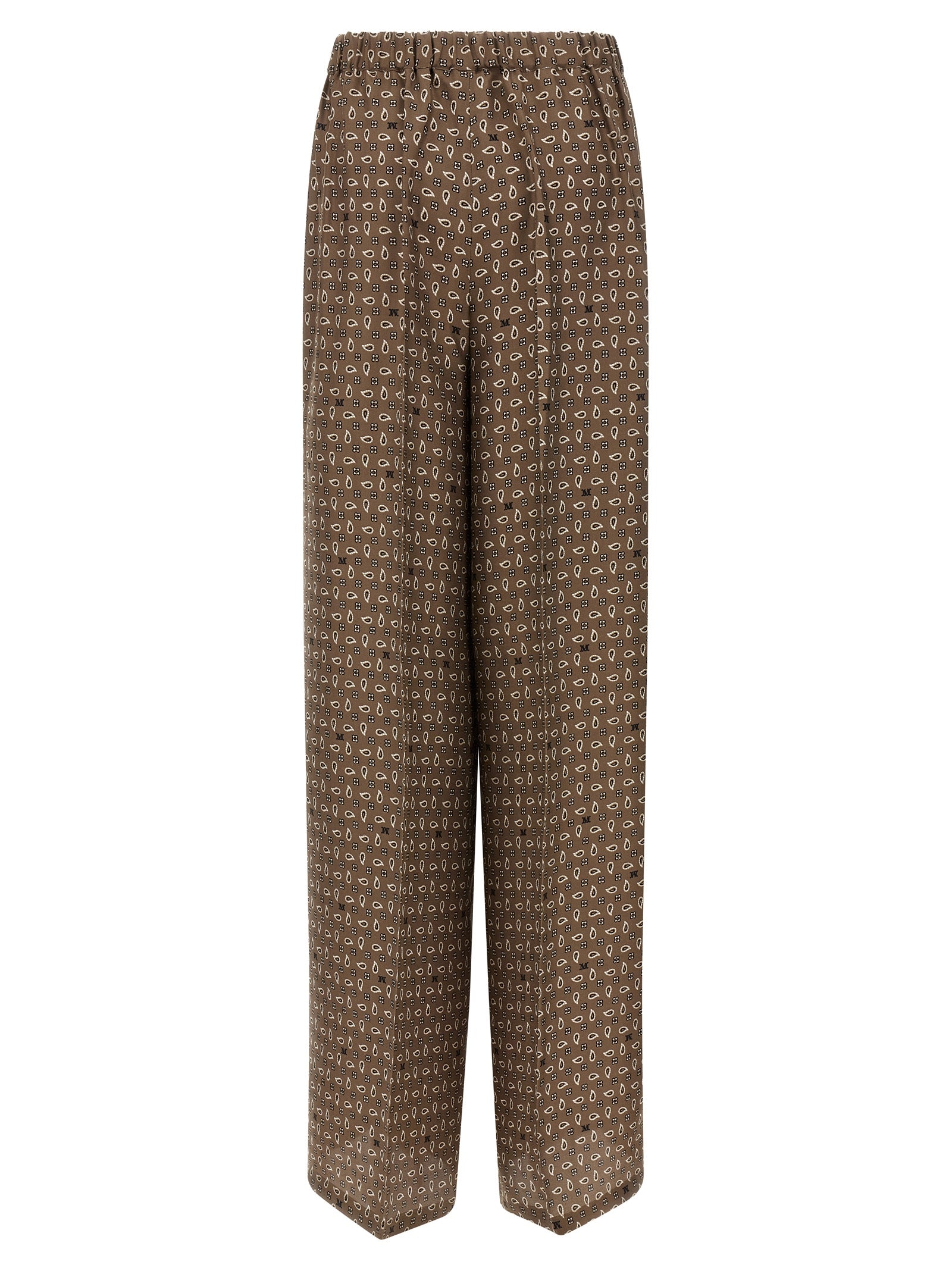 Max Mara Brown Silk Casual Pants
