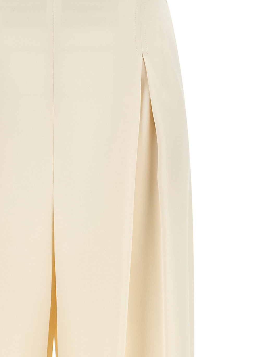 Max Mara White Silk Casual Pants