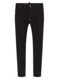 Dsquared² Black Cotton Straight-Leg Jeans