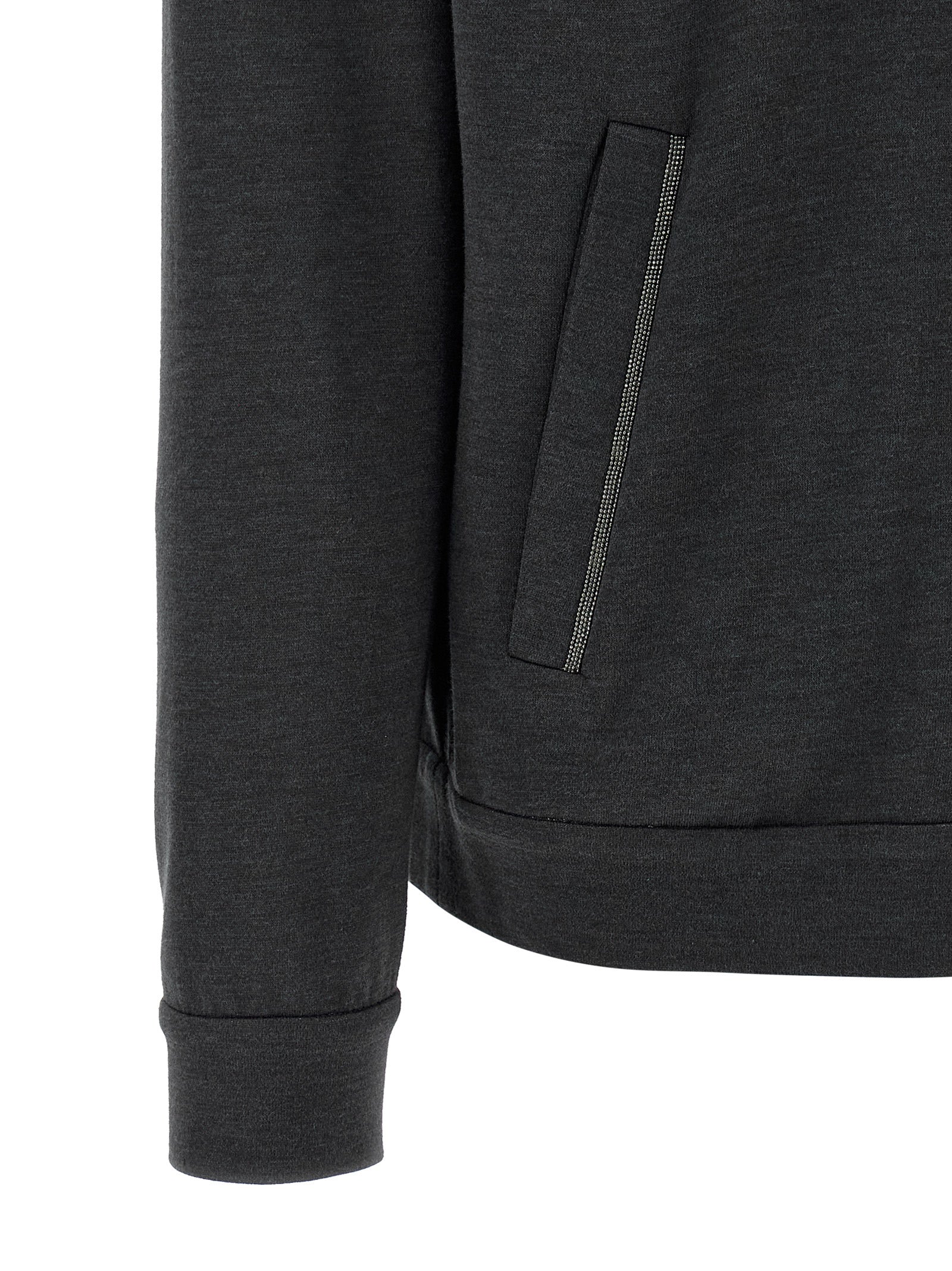 Brunello Cucinelli Gray Cotton Hoodie