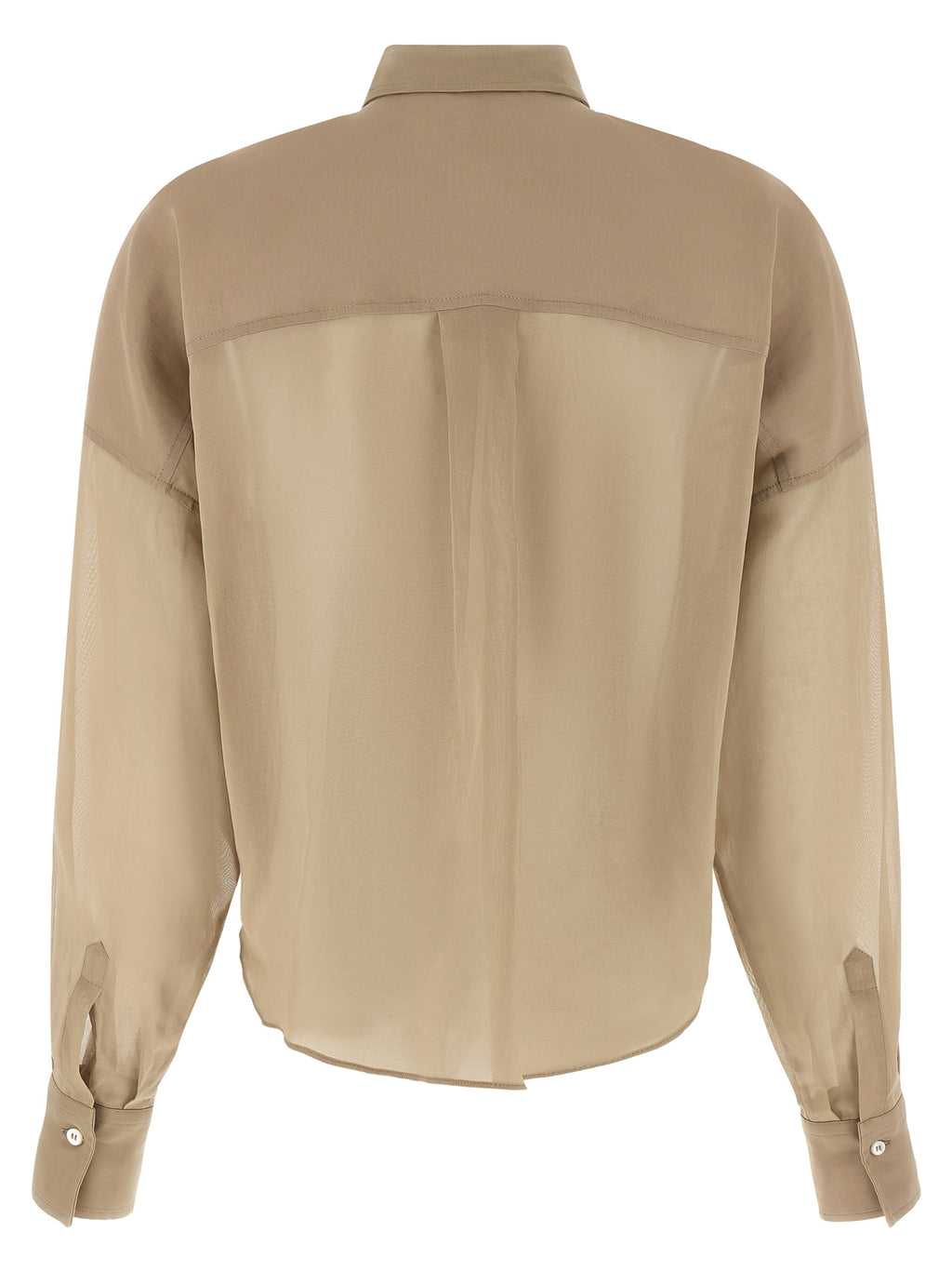 Brunello Cucinelli Beige Cotton Blouse