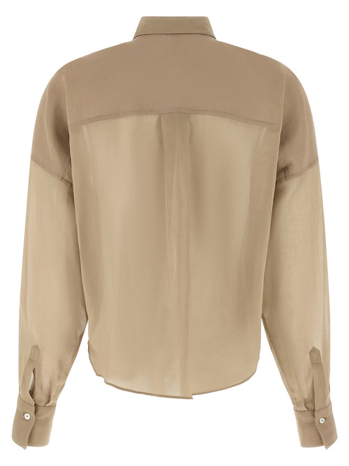 Brunello Cucinelli Beige Baumwollbluse