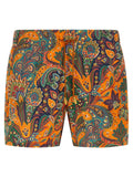 Etro Orange Polyester Swim Shorts