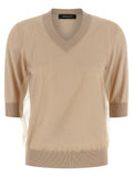 Fabiana Filippi Beige Virgin Wool Cardigan