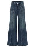 Diesel Blue Cotton Flared Jeans