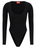 Diesel Black Viscose Bodysuit