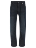 Hugo Boss Blue Cotton Straight-Leg Jeans
