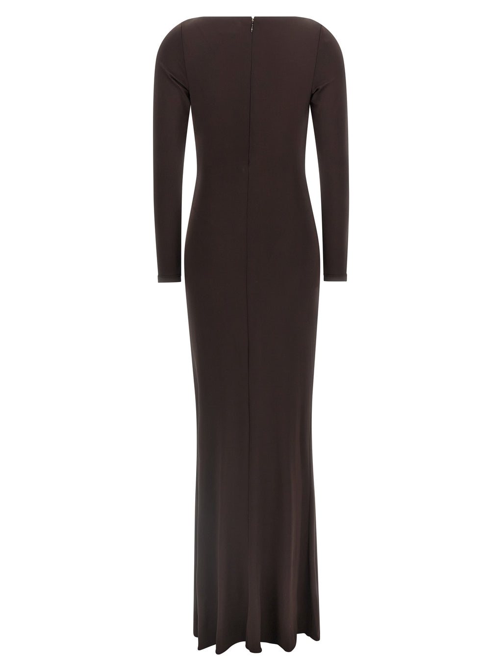 Elisabetta Franchi Brown Viscose Long Dress