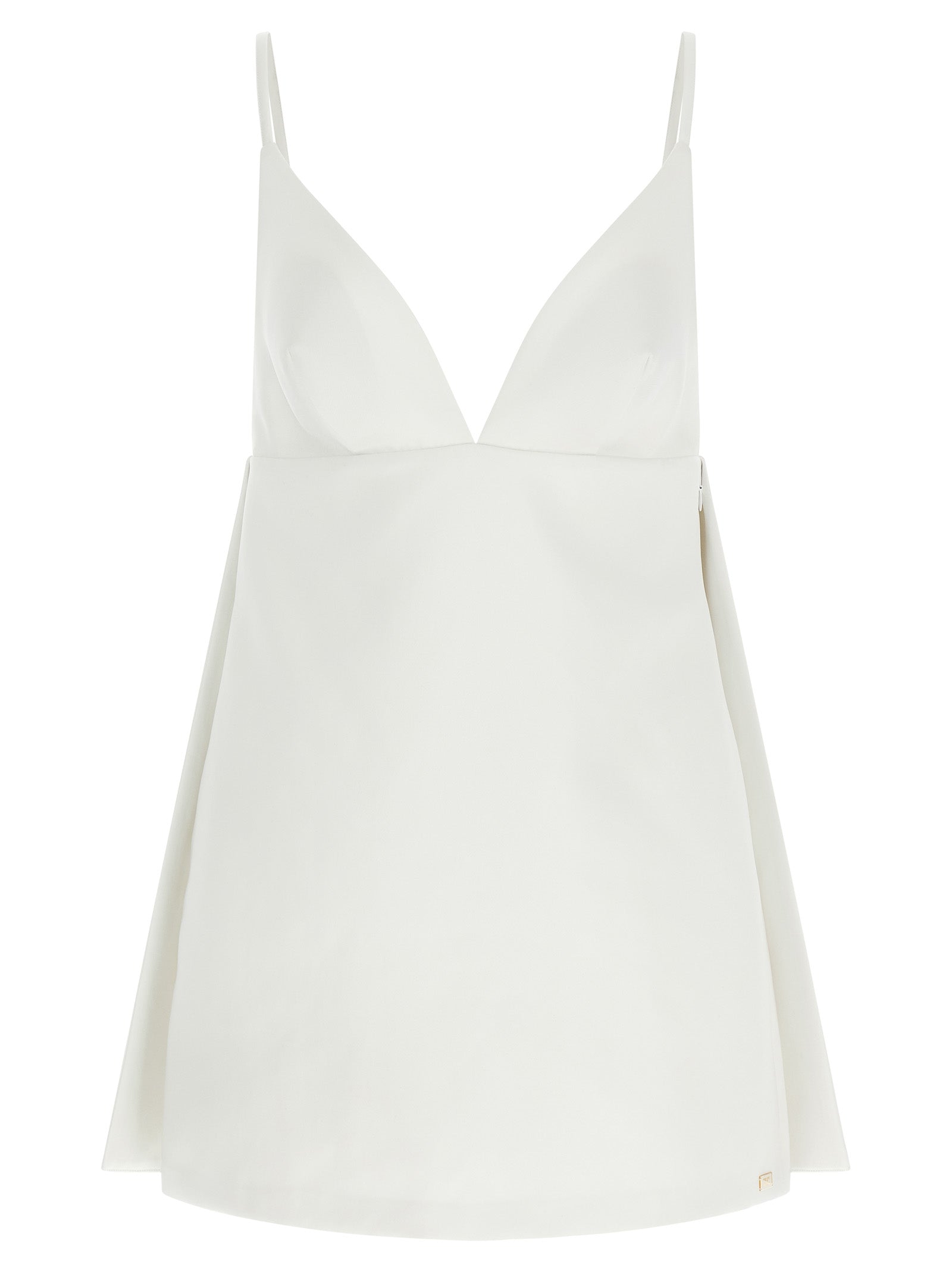 Elisabetta Franchi White Polyester Short Dress