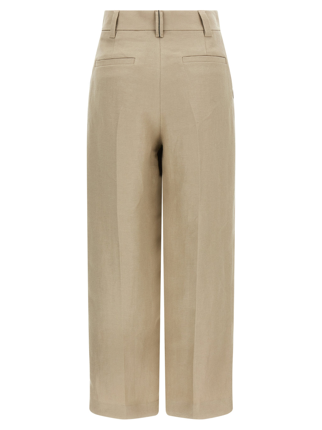 Brunello Cucinelli Beige Linen Casual Pants