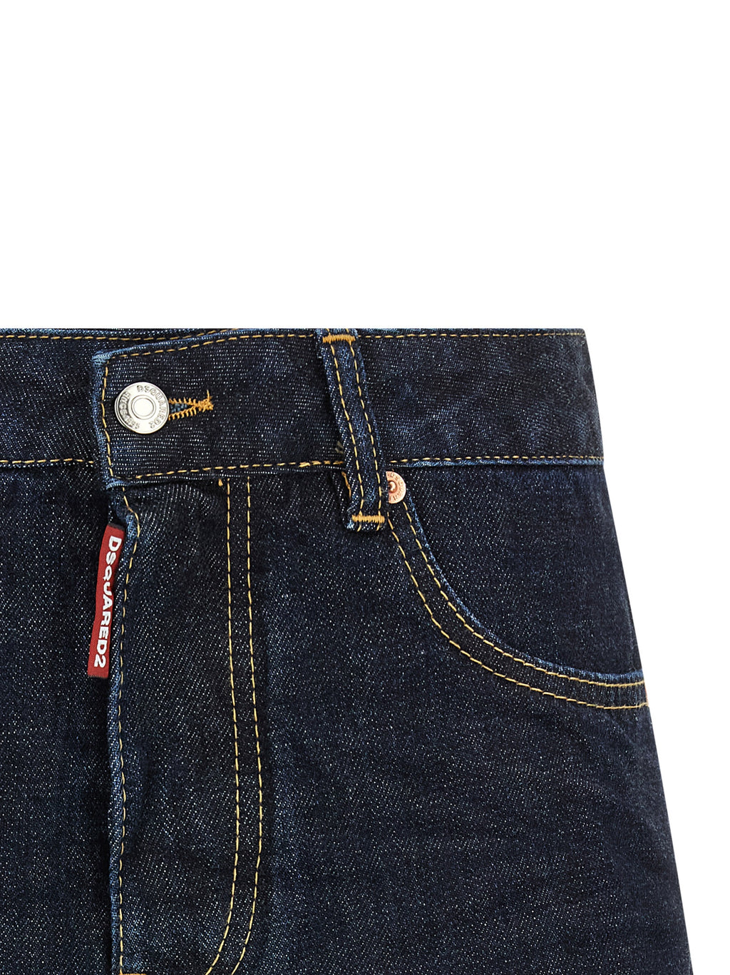 Dsquared² Blue Cotton Long Skirt