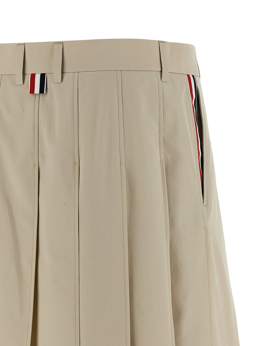 Thom Browne Beige Cotton Long Skirt