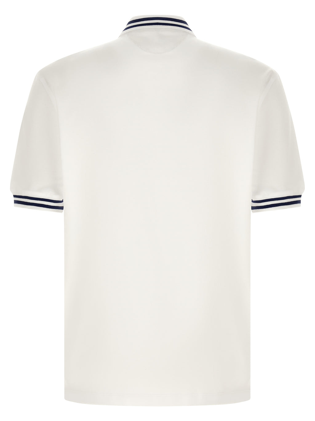Brunello Cucinelli White Cotton Polo Shirt
