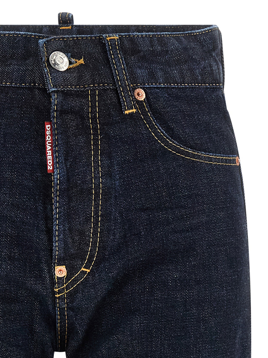Dsquared² Blue Cotton Straight-Leg Jeans