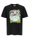 Casablanca Black Organic Cotton T-Shirt
