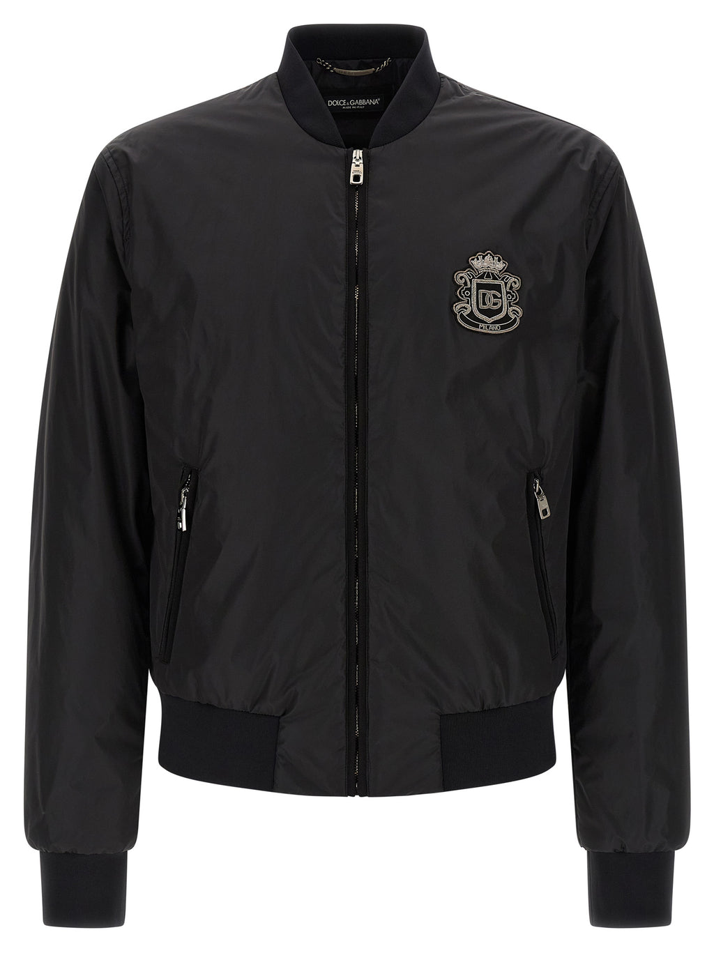 Dolce & Gabbana Black Polyamide Bomber