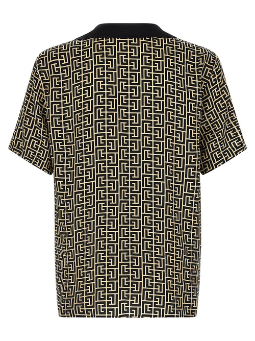 Balmain Bluse aus zweifarbiger Viskose