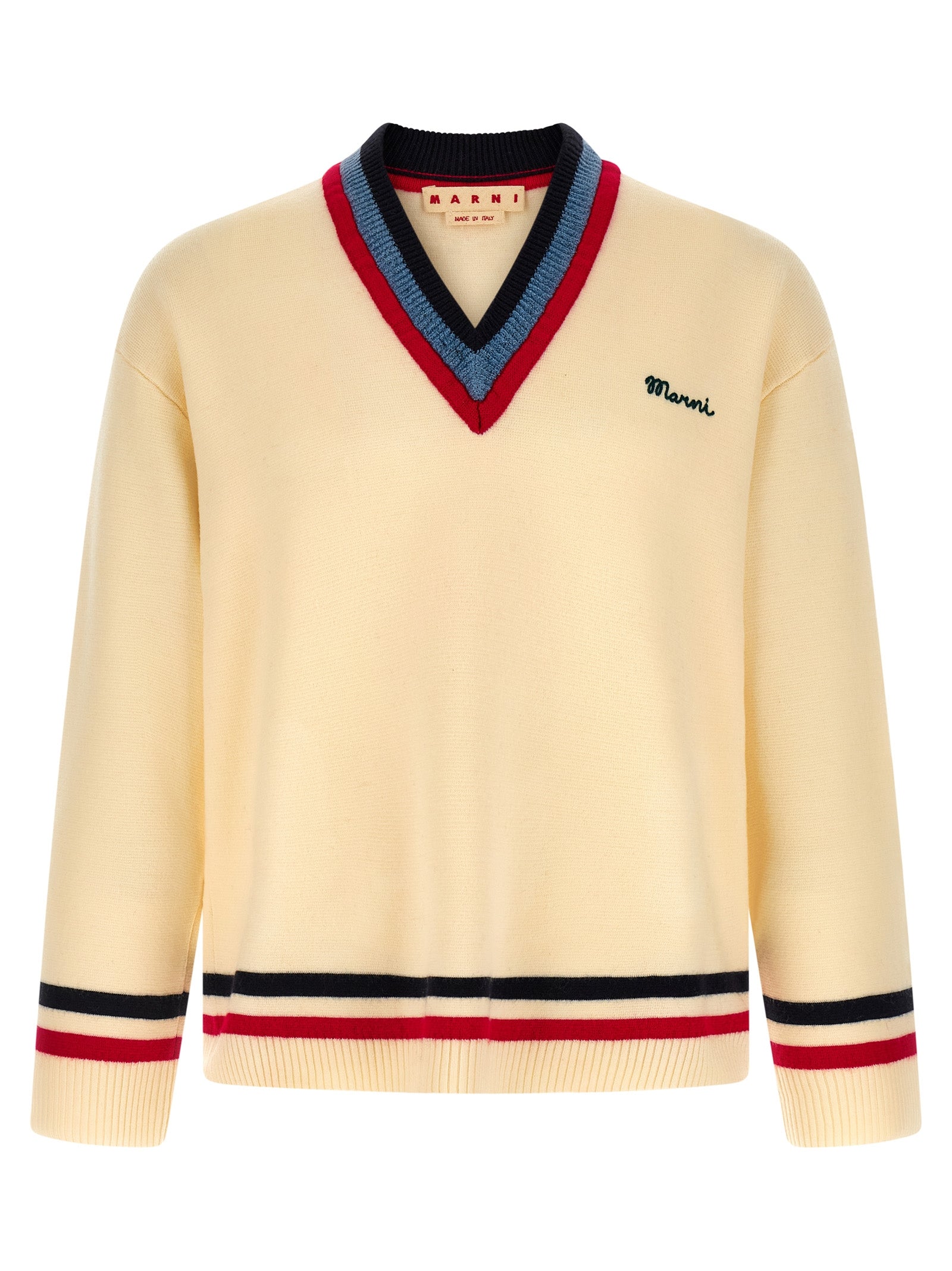 Marni Beige Virgin Wool Cardigan
