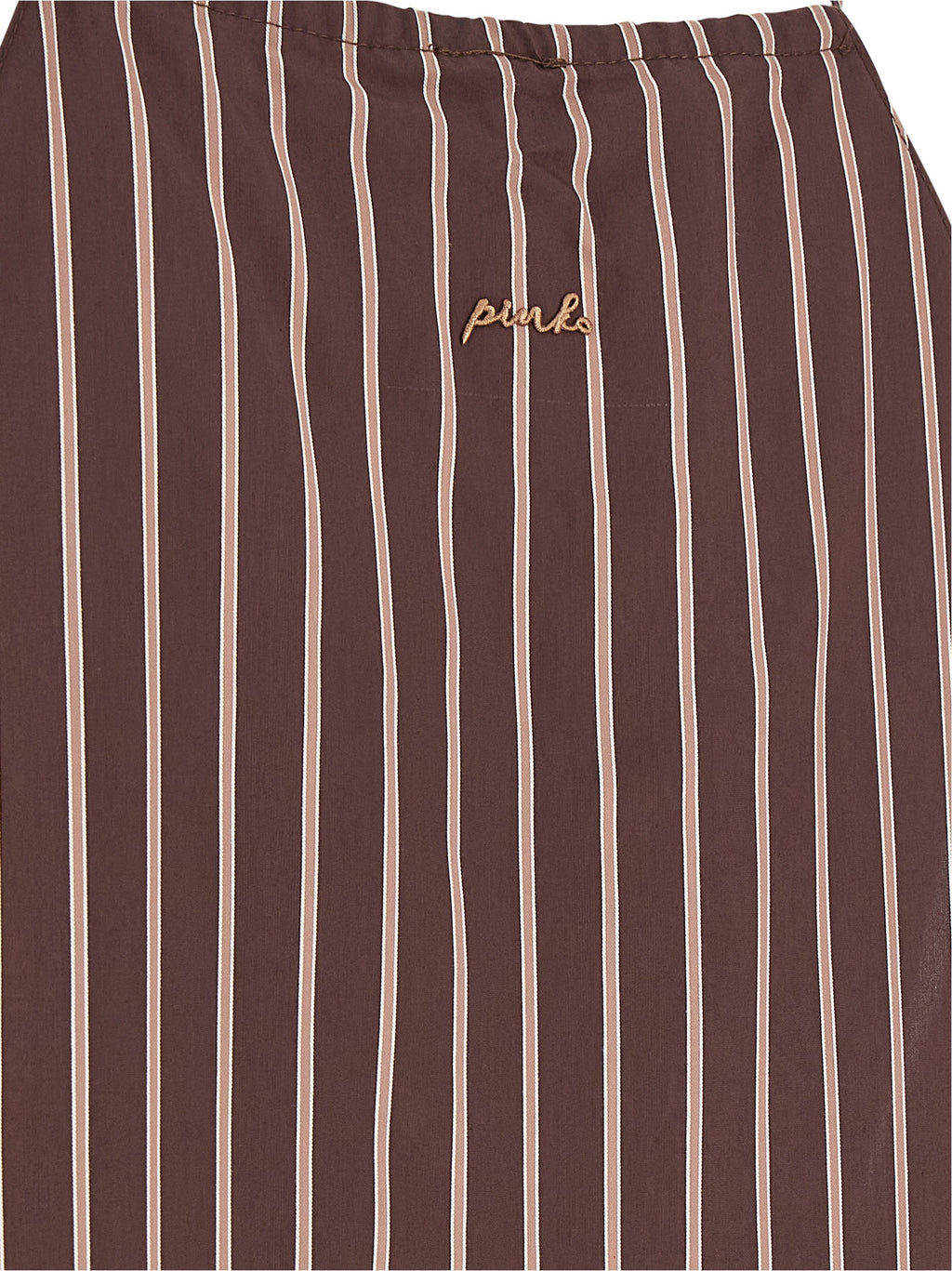 PINKO Brown Viscose Sleeveles T-Shirt