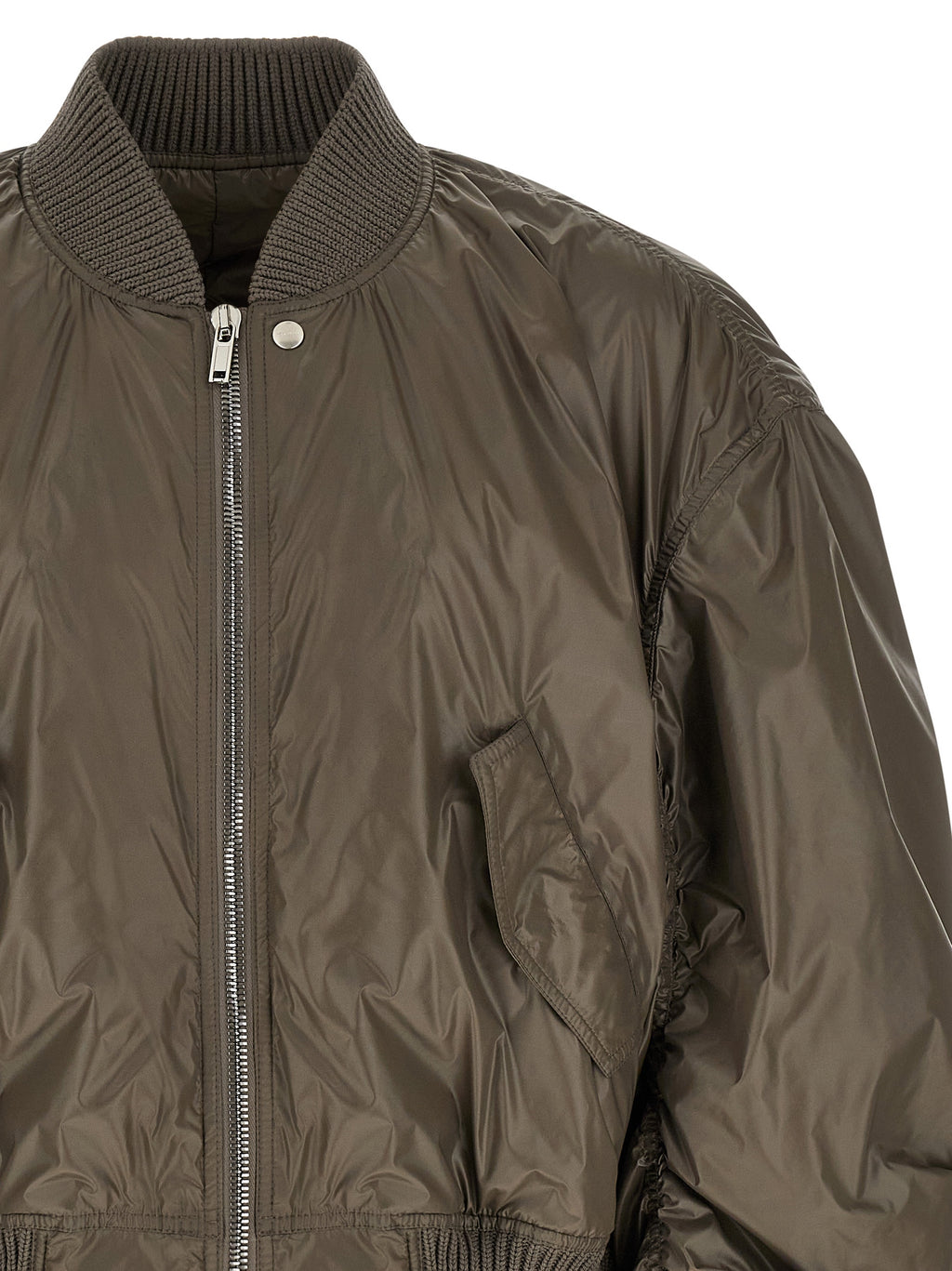 Rick Owens Gray Nylon Bomber