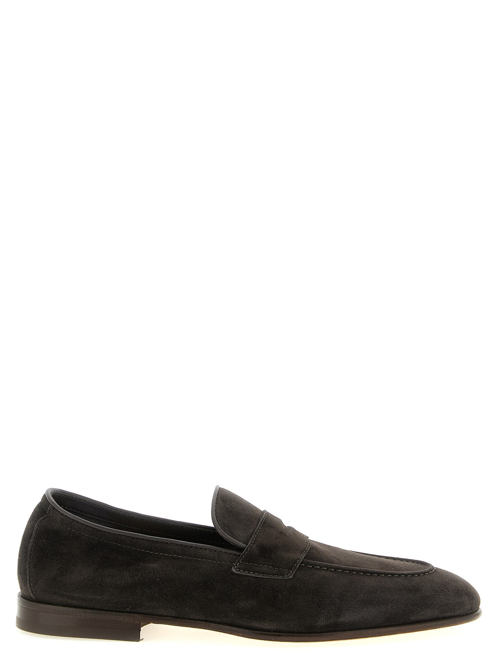 Brunello Cucinelli Brown Calfskin Slip-On Loafers
