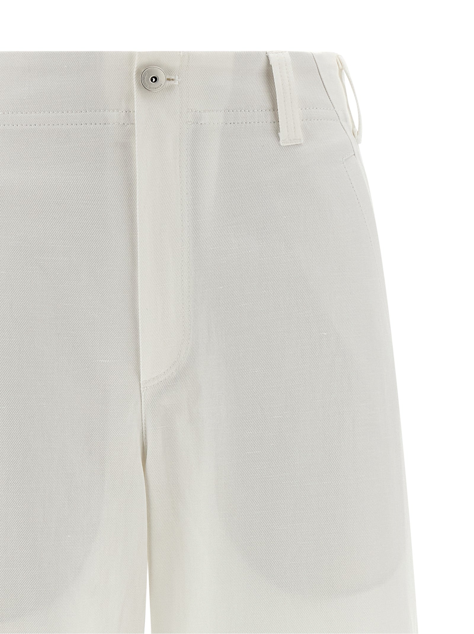 Brunello Cucinelli White Cotton Chino Pants