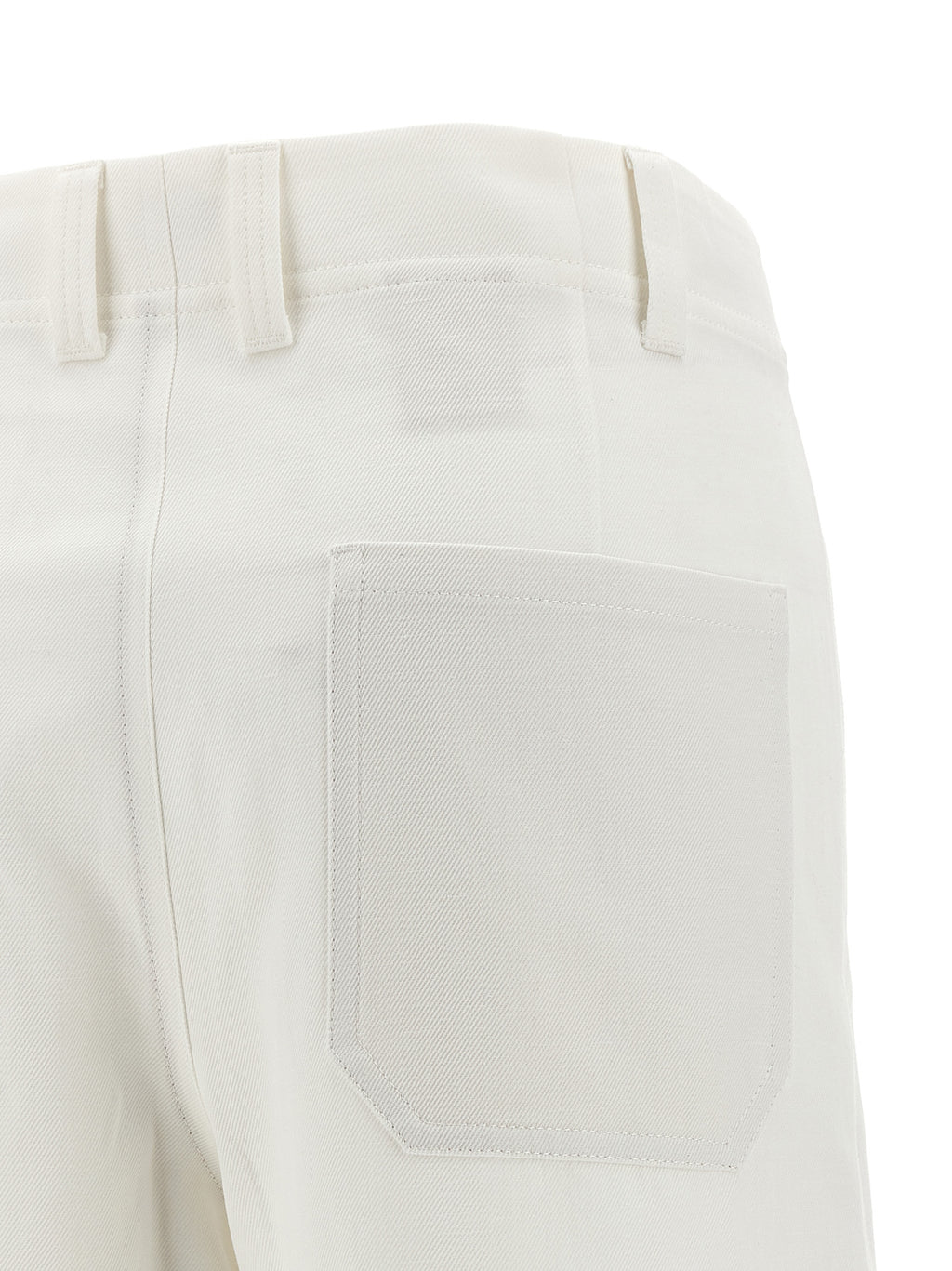 Brunello Cucinelli White Cotton Chino Pants