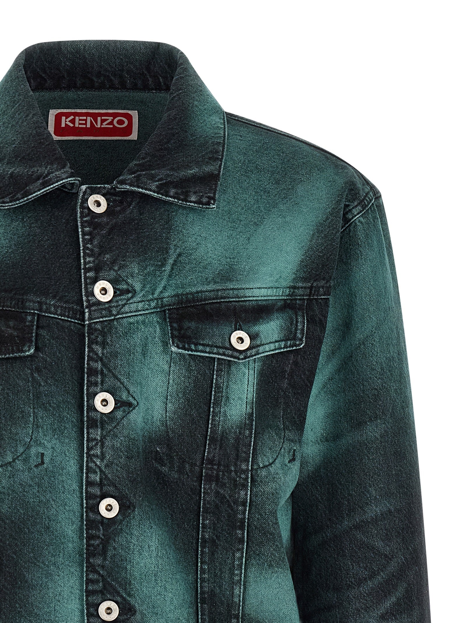 Kenzo Gray Cotton Denim Jacket