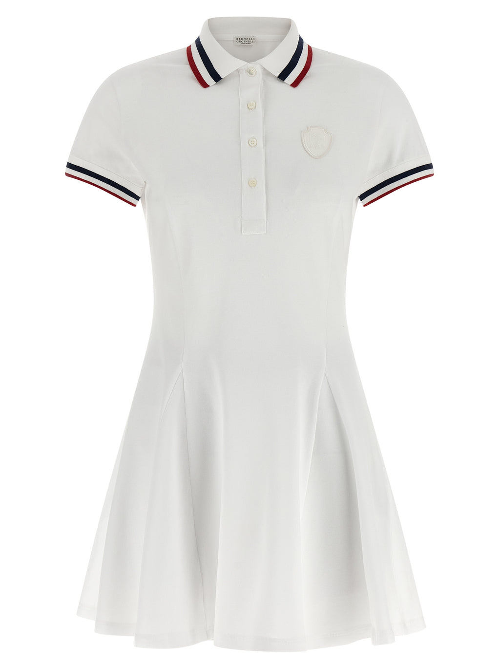 Brunello Cucinelli White Cotton Short Dress