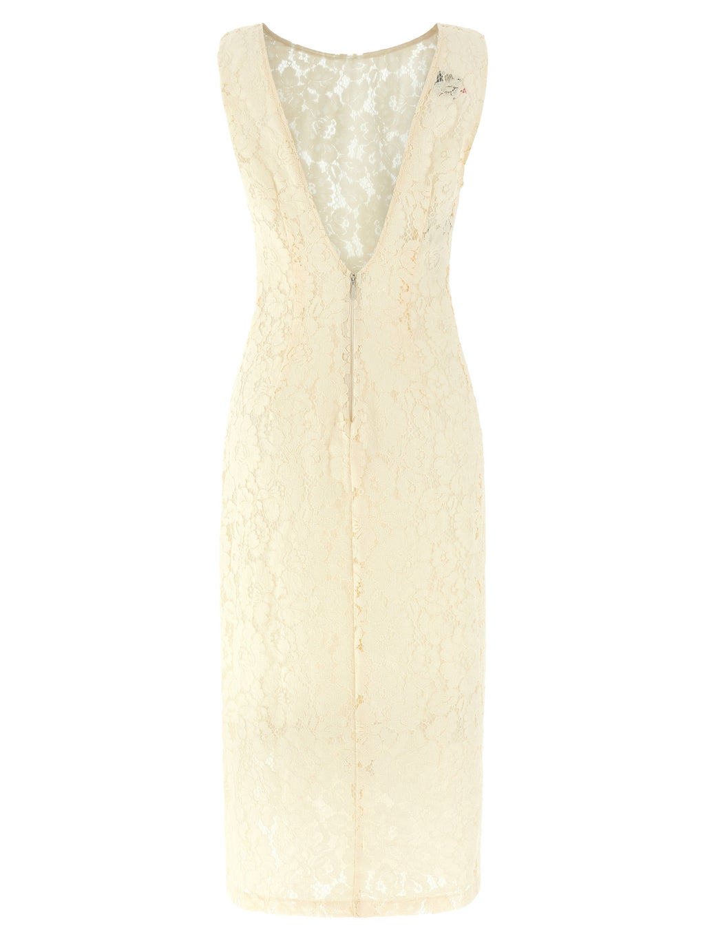 PINKO White Cotton Midi Dress