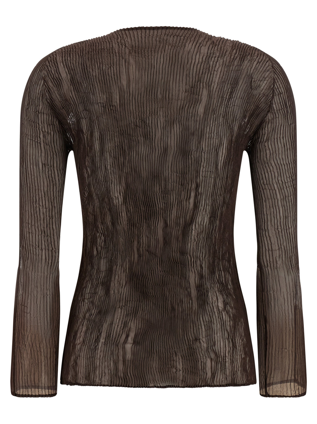 Issey Miyake Brown Polyester Blouse