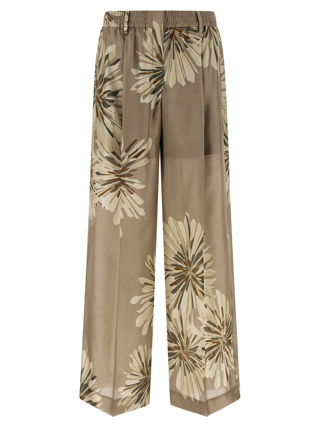 Brunello Cucinelli Bicolor Silk Casual Pants