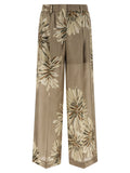 Brunello Cucinelli Bicolor Silk Casual Pants