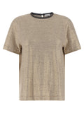 Brunello Cucinelli Multicolor Linen T-Shirt