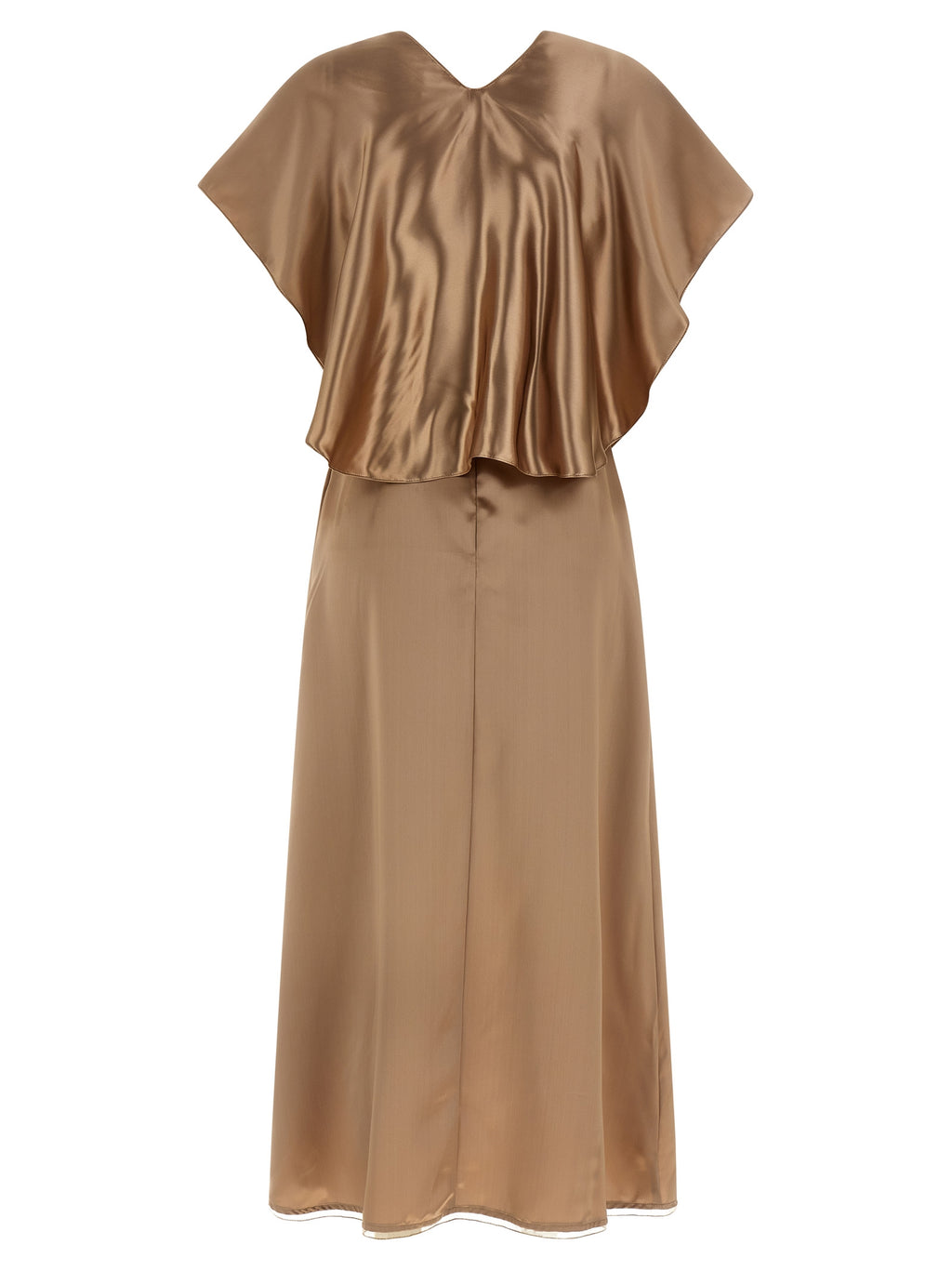 Fabiana Filippi Beige Viscose Midi Dress