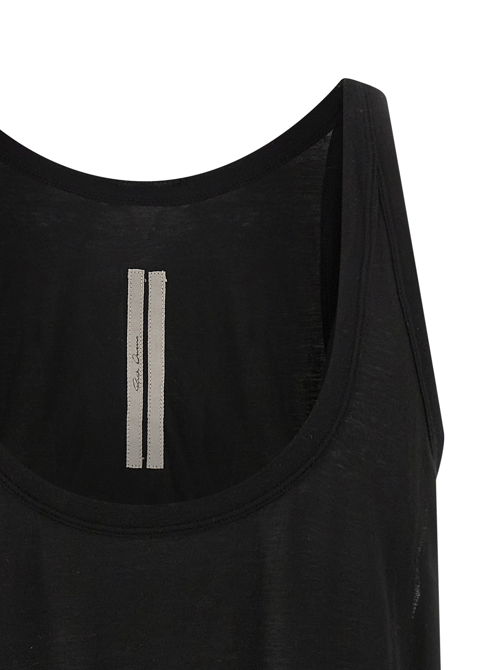 Rick Owens Black Cotton Tank Tops