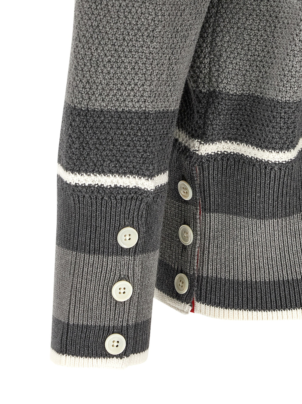 Thom Browne Gray Cotton Cardigan